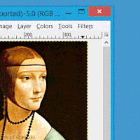 GIF kiszkiloszki, da vinci, leonardo da vinci, best animated GIFs photoshop, painting, ermine, gimp, free download 