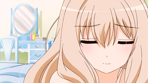 Blonde anime gif