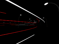 GIF 3d, red, blur, mejores GIF animados cinema4d, velocidad, luz, c4d, descarga gratis rojo, calle, camino 