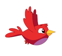Playkids Red bird GIF - Playkids Red bird Flying GIFs