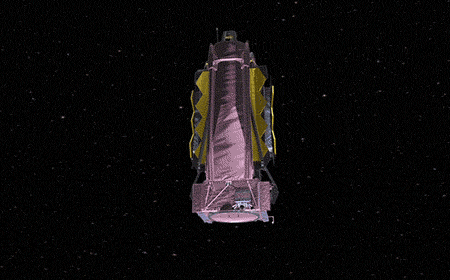 Telescopio espacial James Webb gif