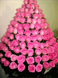 Букет, розовые розы. Картинки гиф красивые букеты роз