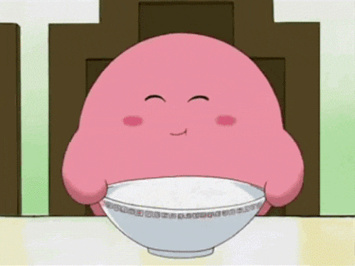 Kirby loves food GIF - Conseguir el mejor gif en GIFER
