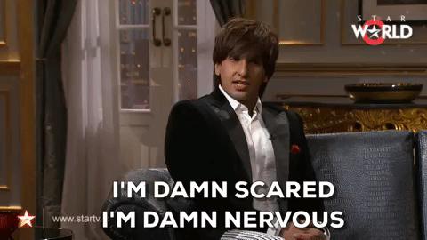 Ranveer singh nervous koffee with karan GIF on GIFER - by Kigall