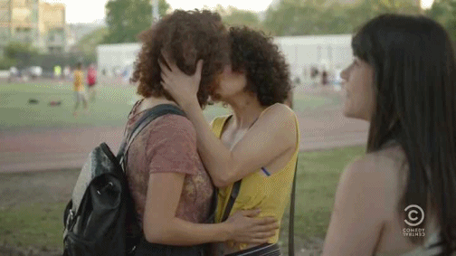 On this animated GIF: gay kiss, alia shawkat, kiss, from Conis Download GIF...